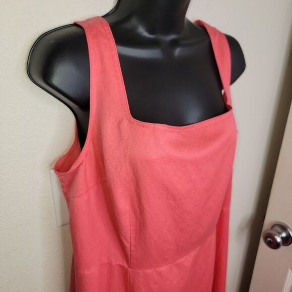 Ann Taylor linen blend square neck dress size 16 - Picture 6 of 6